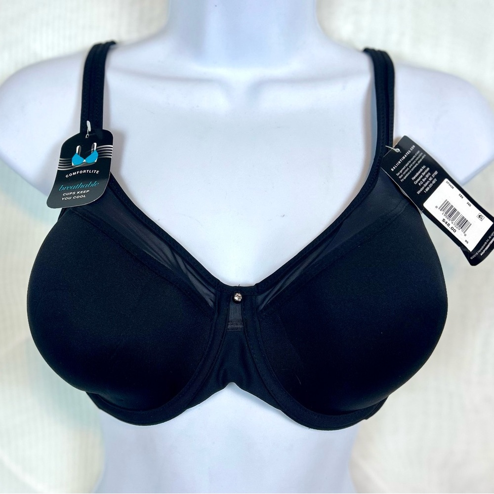 NWT Bali Intimates Black Smoothing Multiway Bra 34D
